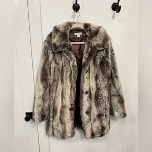 Coldwater Creek Faux Fur Coat